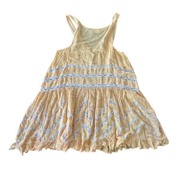 Free People Intimate Voile Lace babydoll boho dress slip nightgown Small Orange - Picture 7 of 7